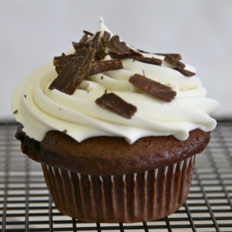 Black and White Cupcake